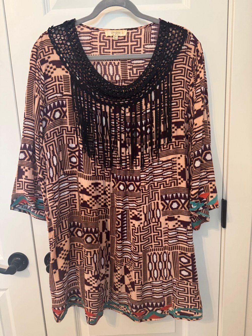 umgee Fringe Tunic Top